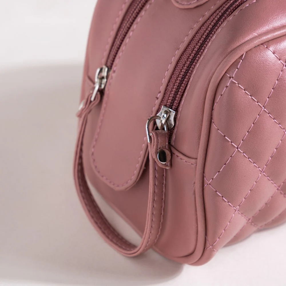 Travel And Makeup Pouch With Double Zip Pink - Image 5