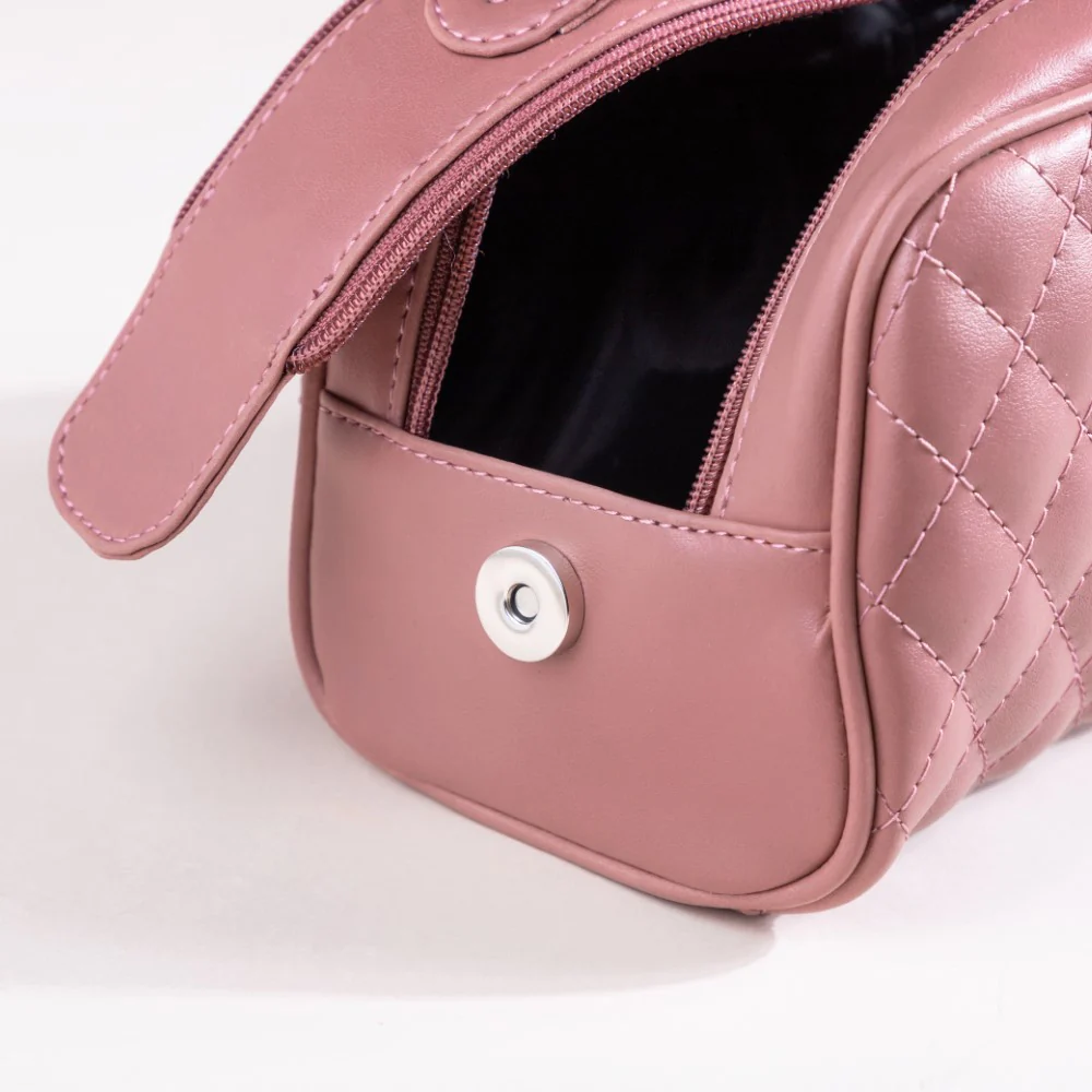 Travel And Makeup Pouch With Double Zip Pink - Image 7