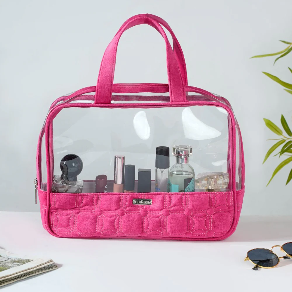 Travel Bag & Pouch Set Of 4 Pink - Image 4