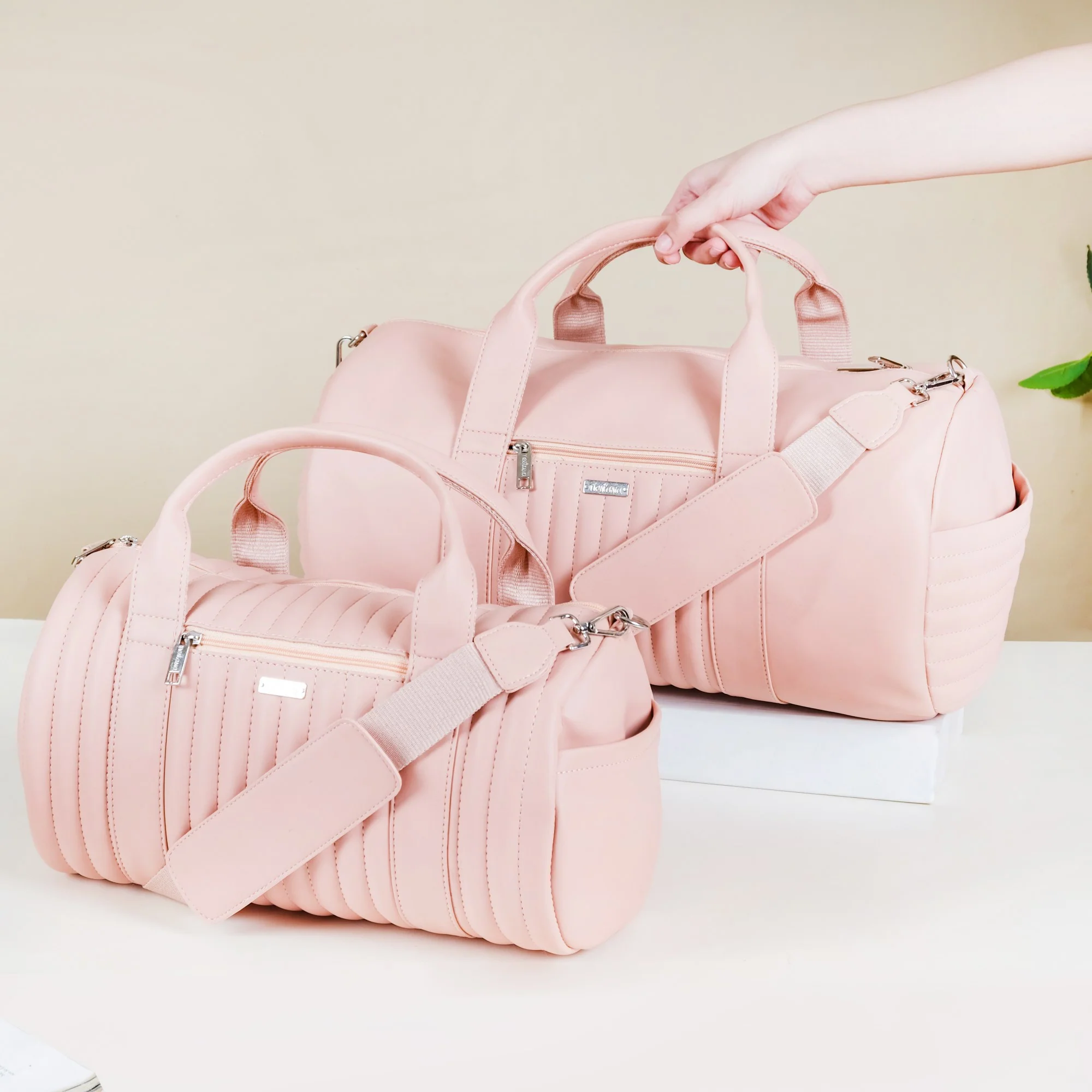 Travel Duffle Bag Pink Set Of 2 - Image 25