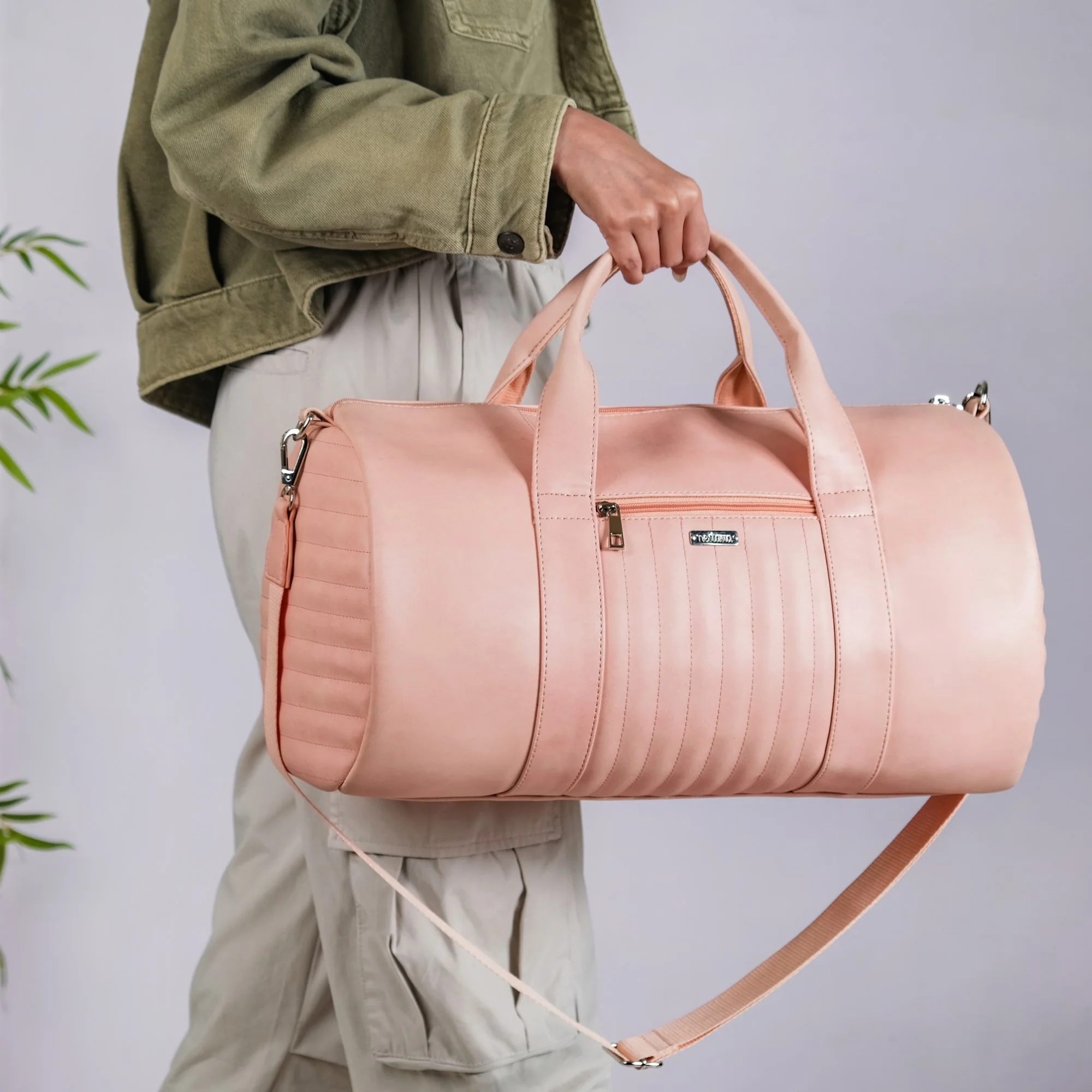 Travel Duffle Bag Pink Set Of 2 - Image 3