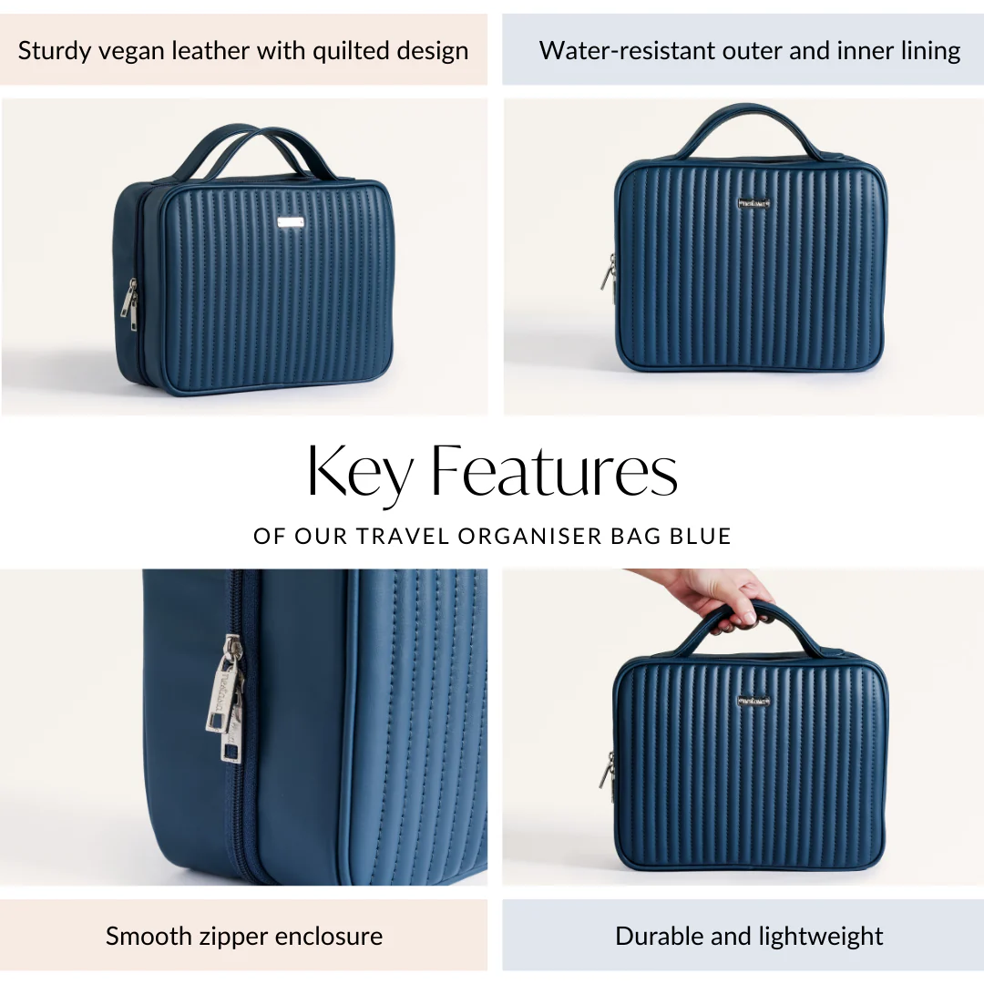 Travel Organiser Bag Blue - Image 5