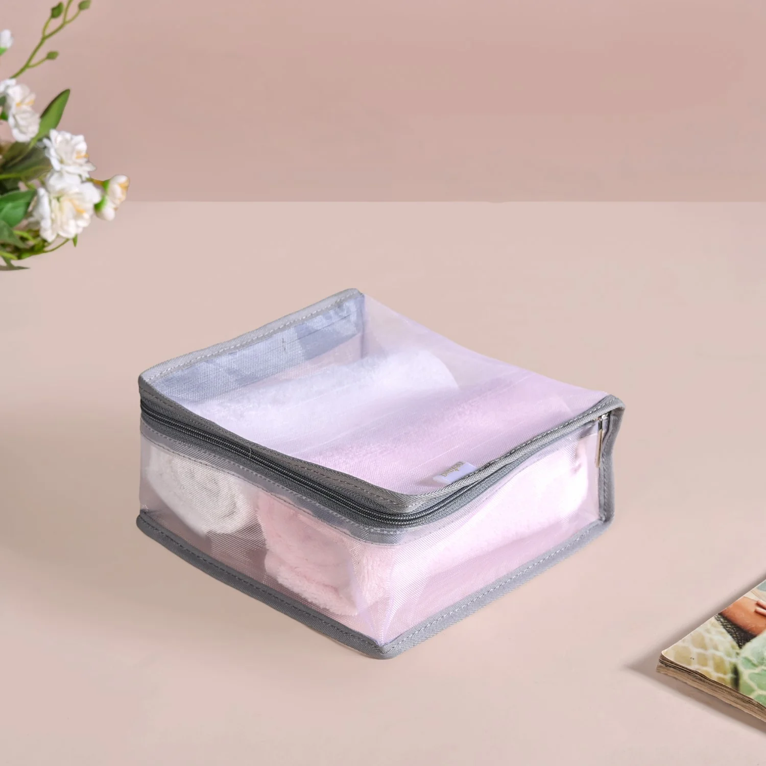 Travel Organiser Storage Bags In Grey Set Of 3 - Image 9