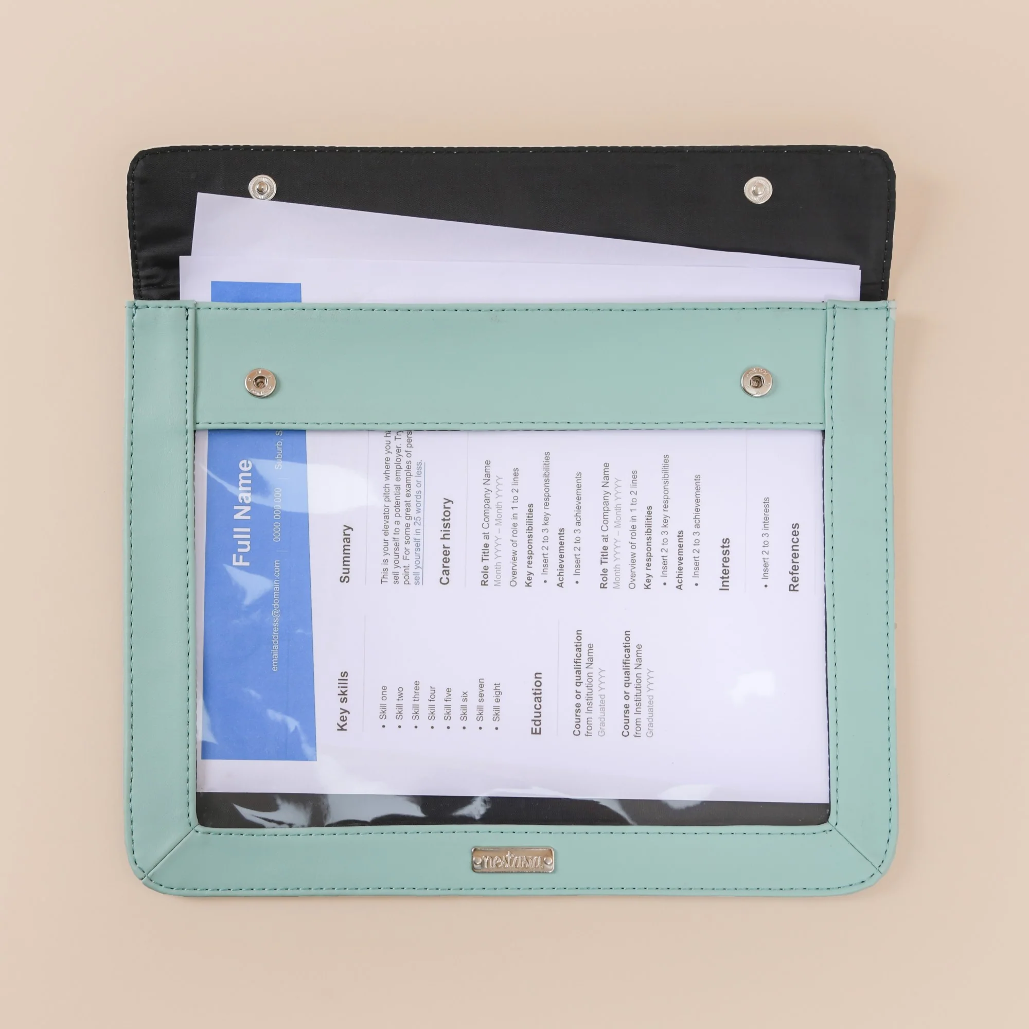 Travel Sling Bag With File Cover Set Of 2 Turquoise - Image 17