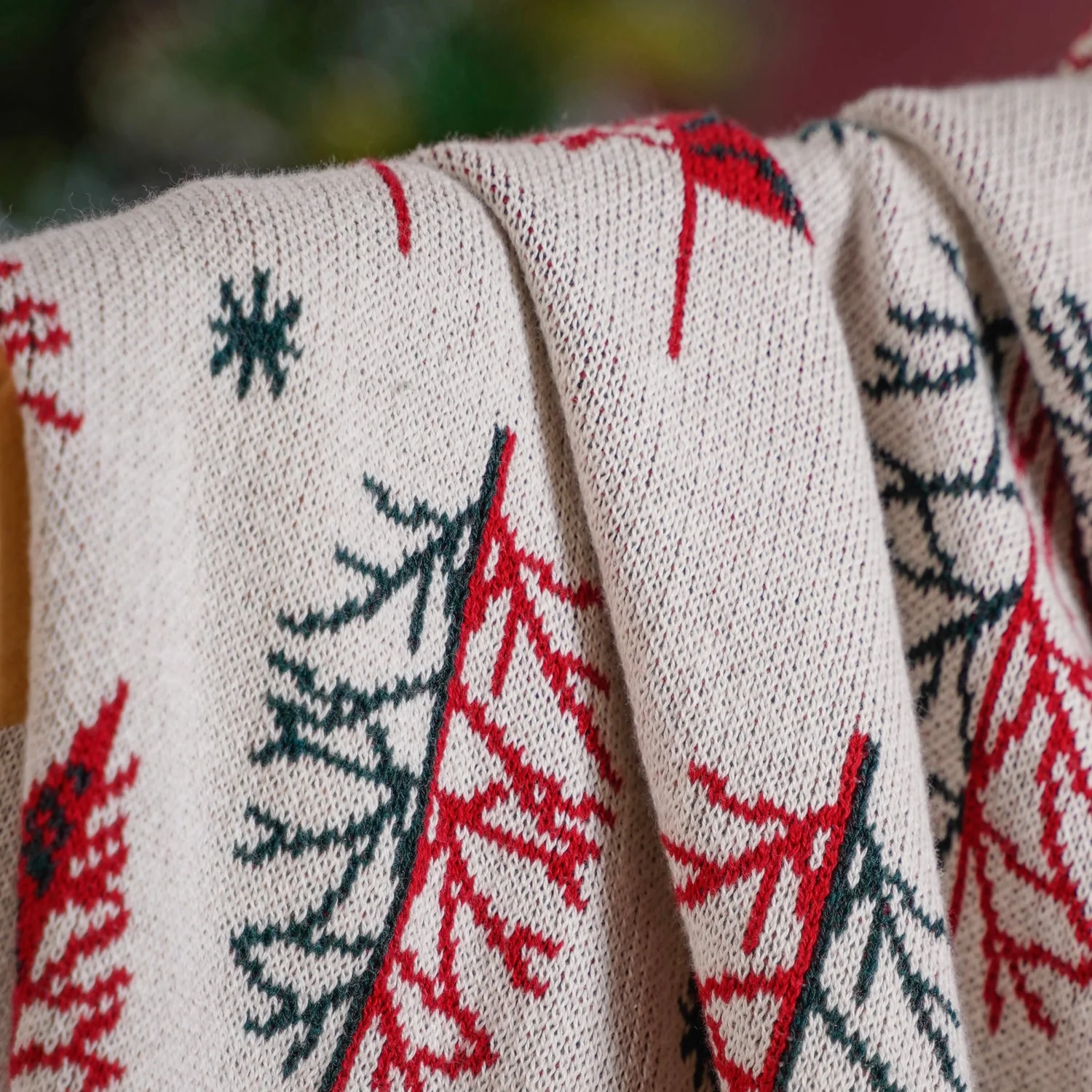Trees And Snowflakes Throw Blanket - Image 7