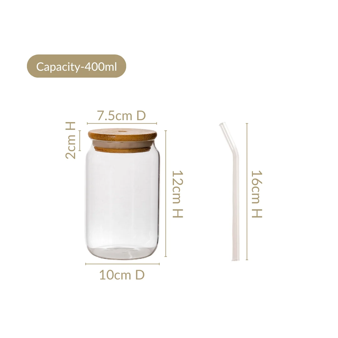 Trendy Cola Can Glass Tumbler With Straw And Lid Set Of 2 400ml - Image 3