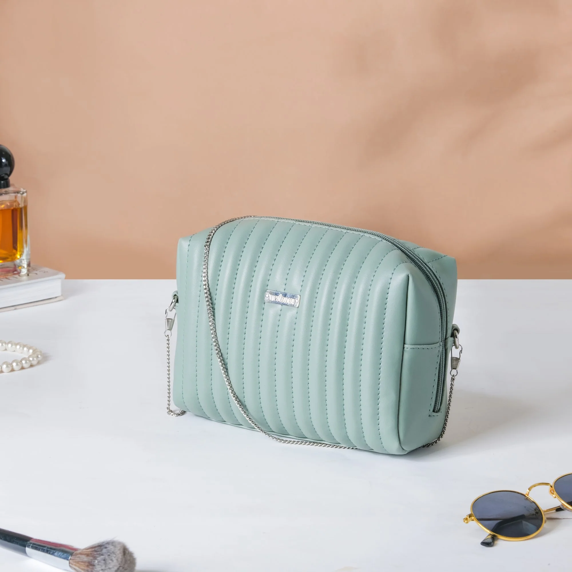 Trendy Travel Pouch Set of 3 Green - Image 17