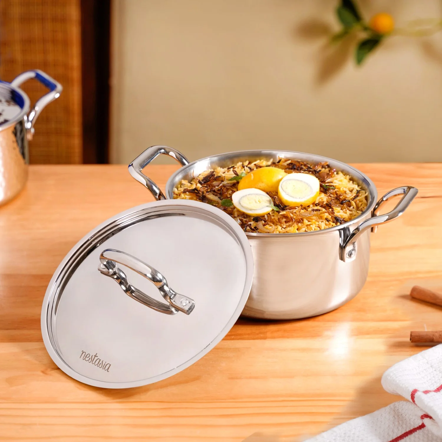 Tri Ply Stainless Steel Casserole Pot With Lid 3000ml - Image 6