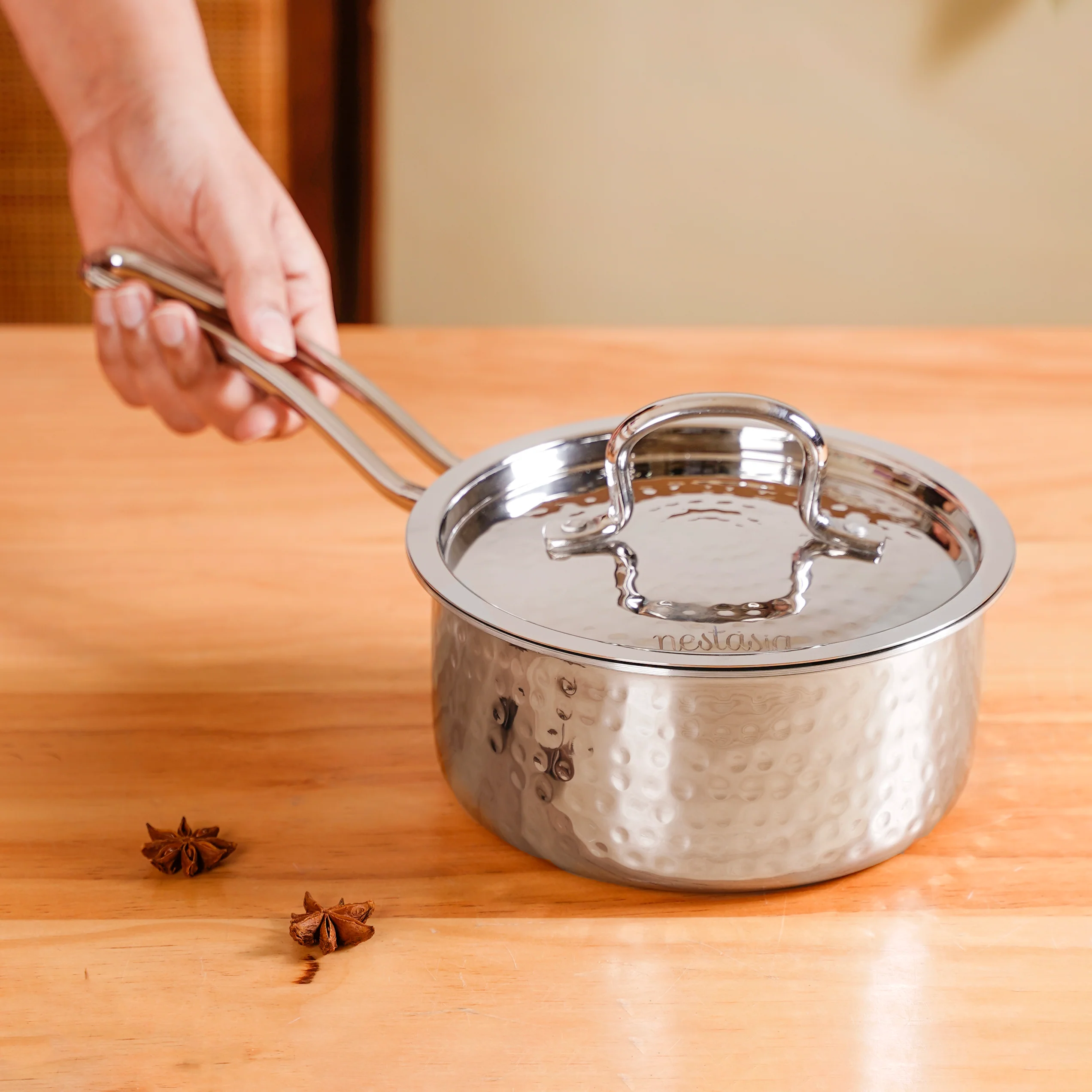 Tri Ply Stainless Steel Deep Saucepan 1500ml - Image 3