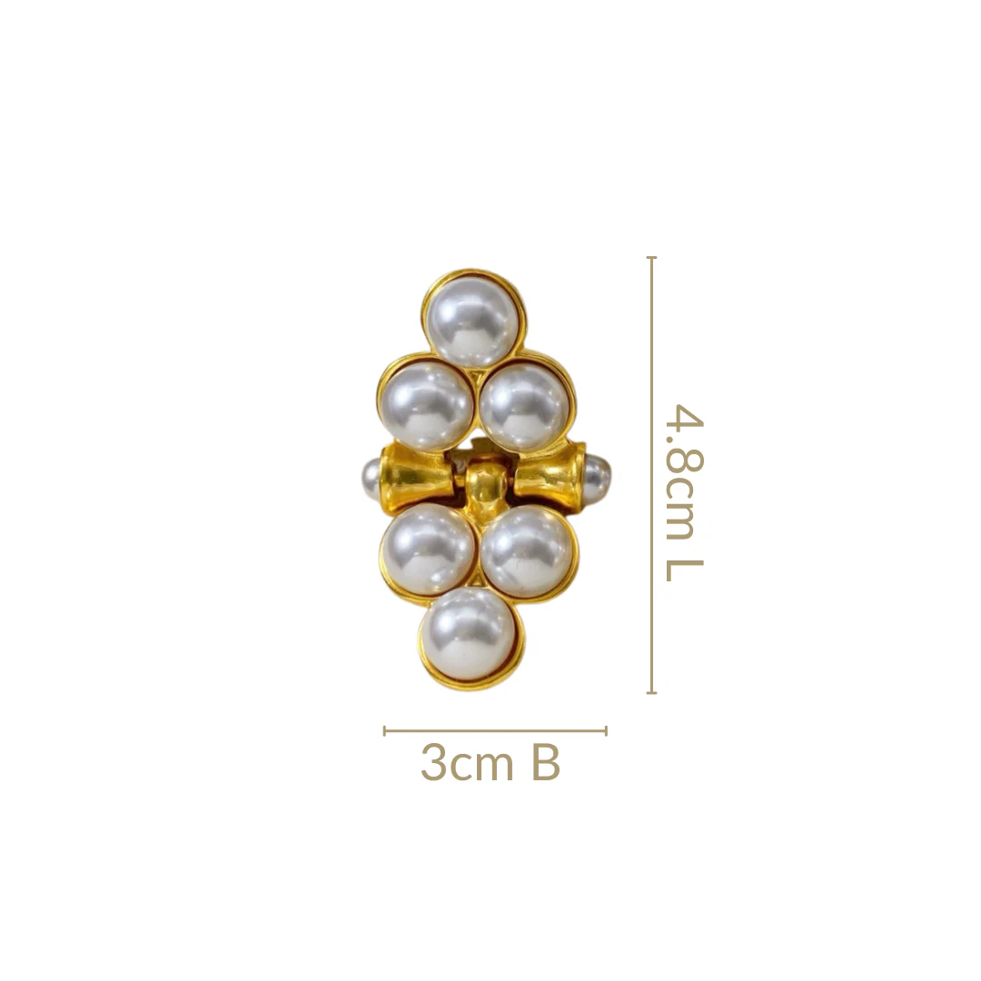 Triad Of Pearls Earrings - Image 3