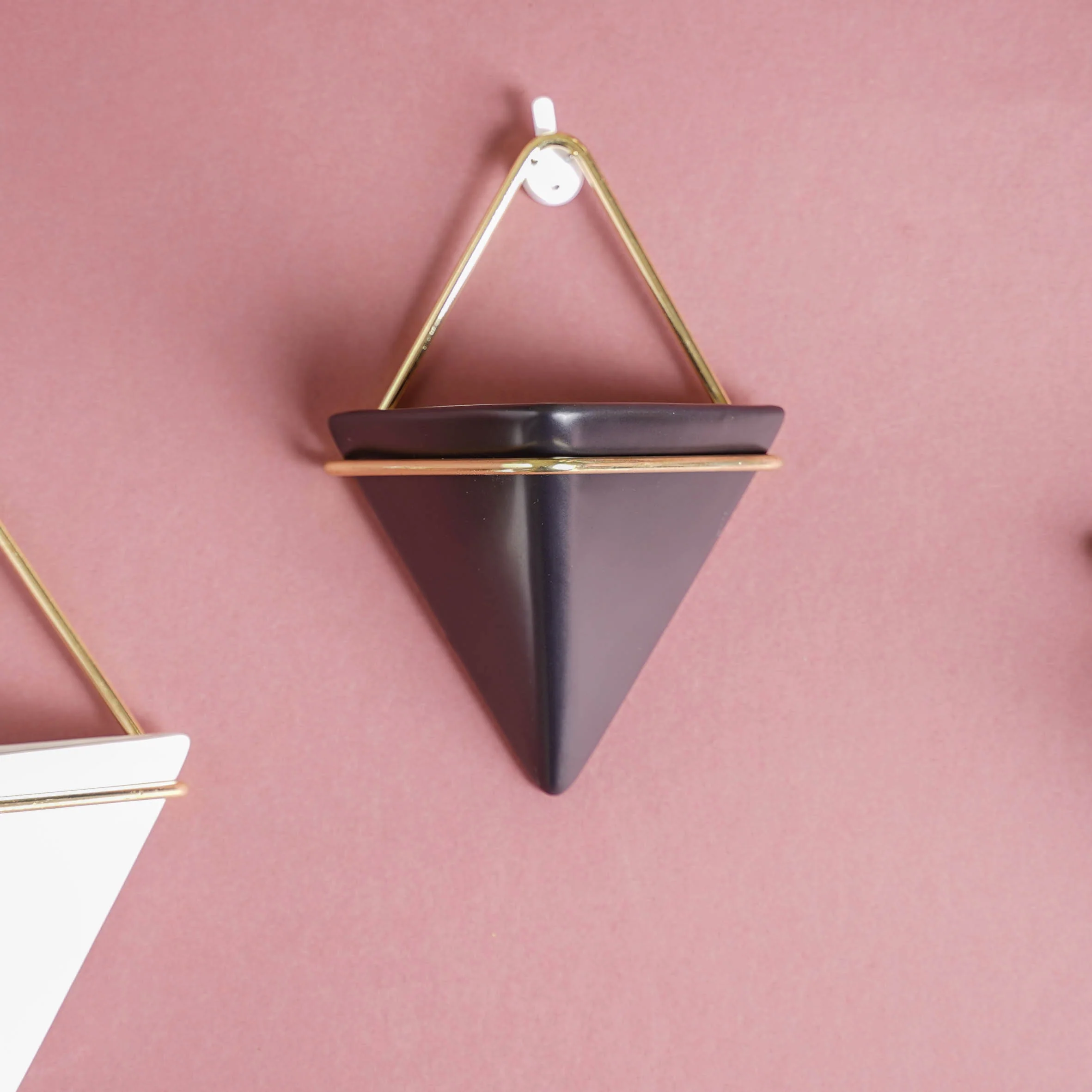 Triangular Ceramic Wall Planter Small - Image 6