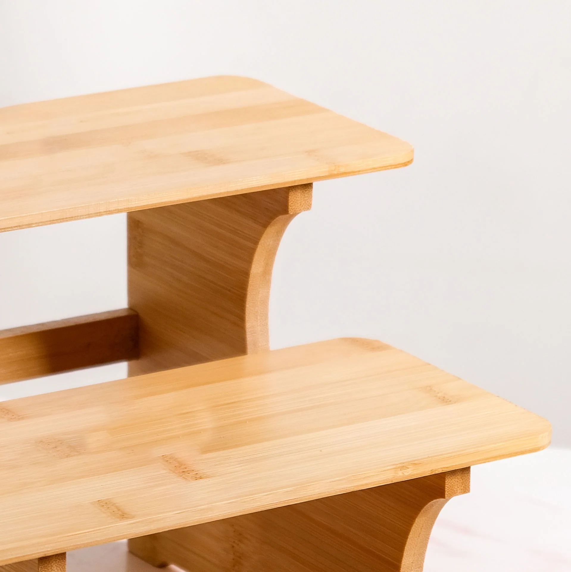 Triple Steps Bamboo Platter Stand - Image 7