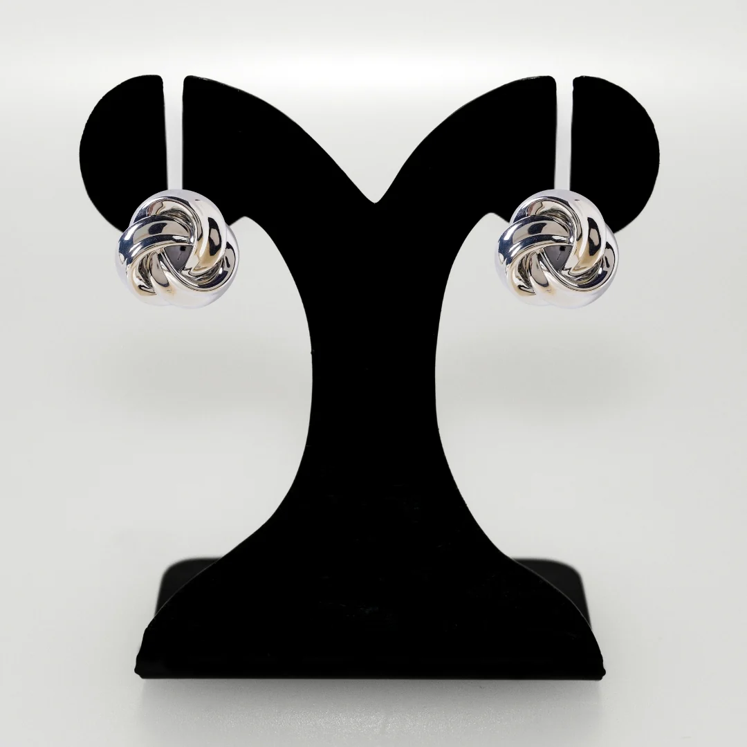 Triquetra Trinity Knot Silver Earrings - Image 6