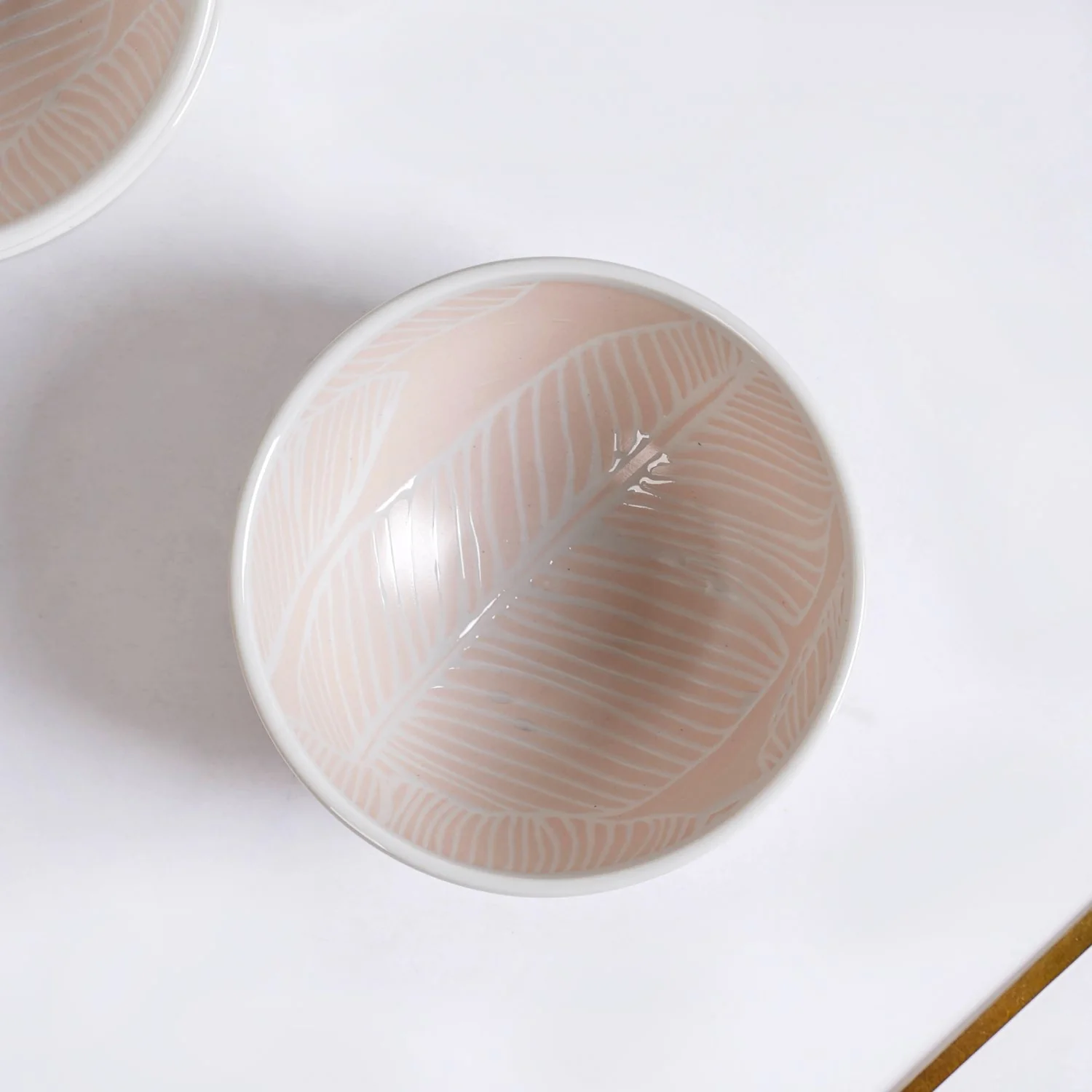 Tropica Pastel Pink Ceramic Snack Bowl Set Of 4 325ml - Image 2