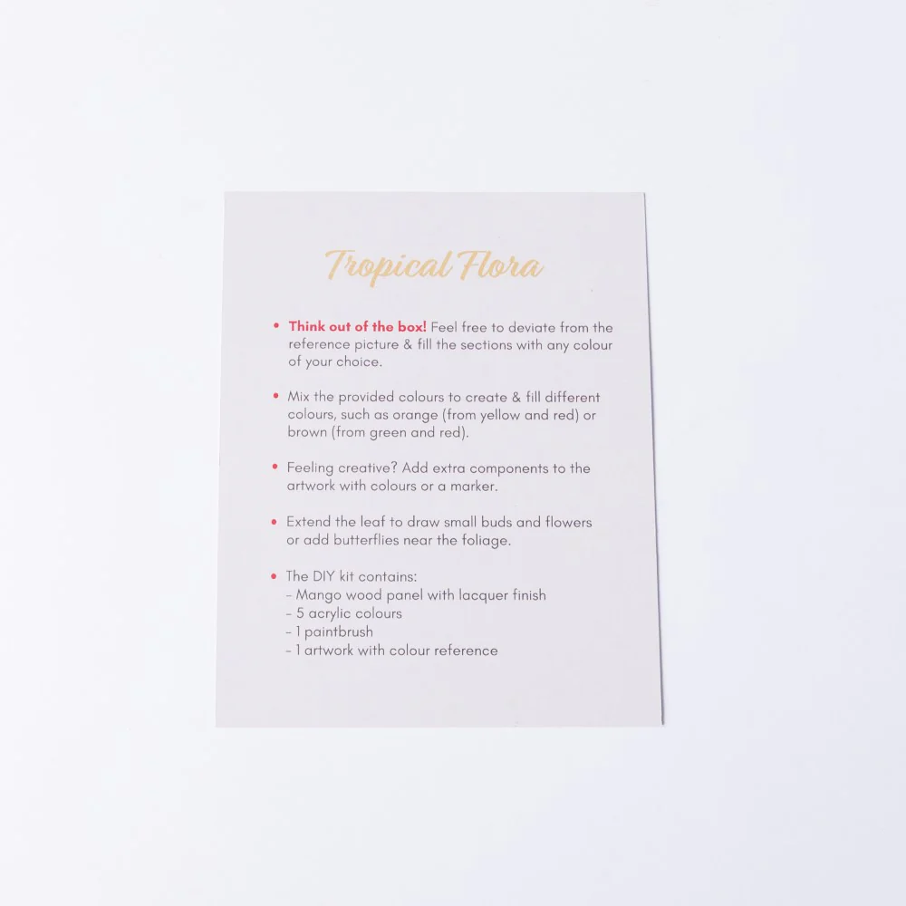 Tropical Flora Wooden DIY Paint Kit 13x10 Inch - Image 11