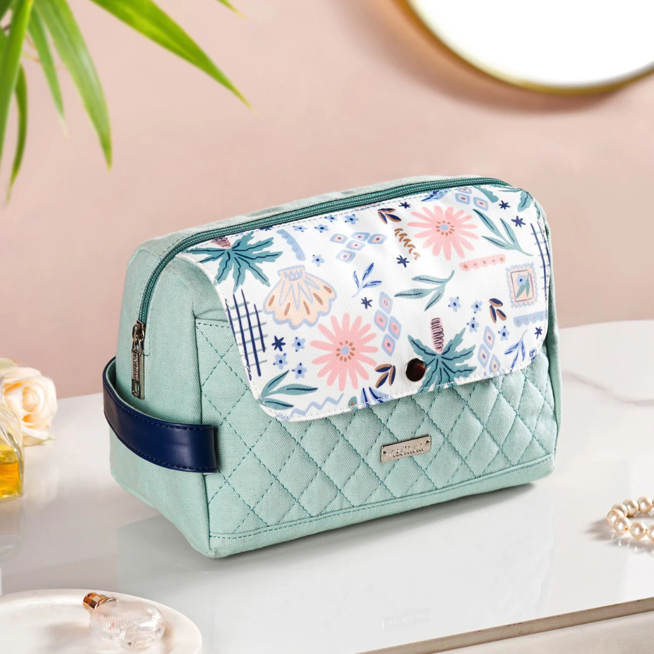 Tropical Mint Cosmetic Pouch