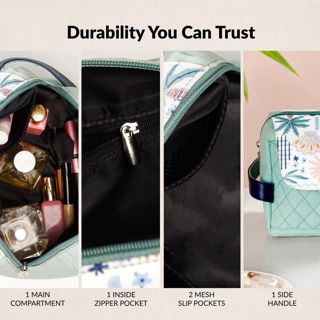 Tropical Mint Cosmetic Pouch - Image 5