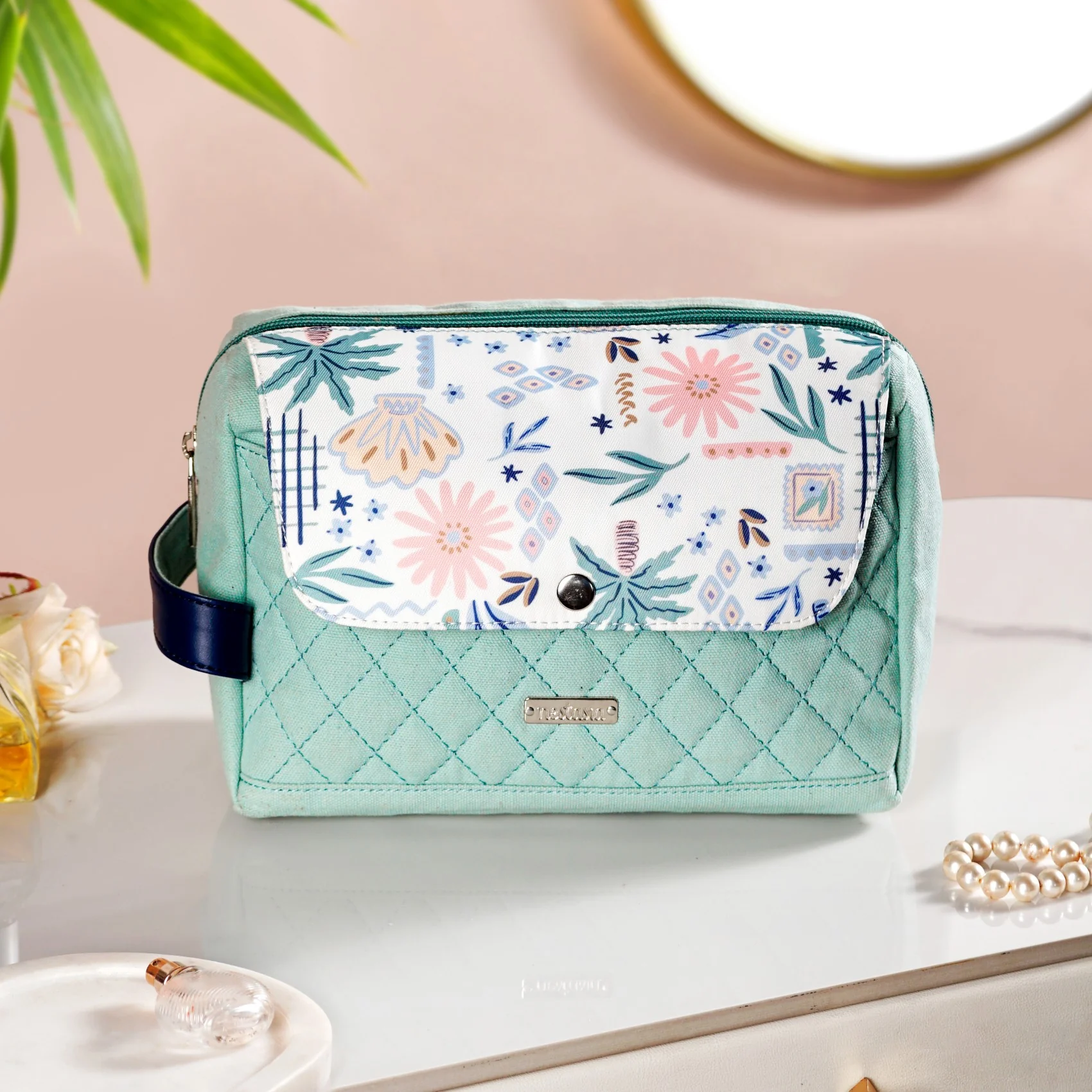 Tropical Mint Cosmetic Pouch - Image 6
