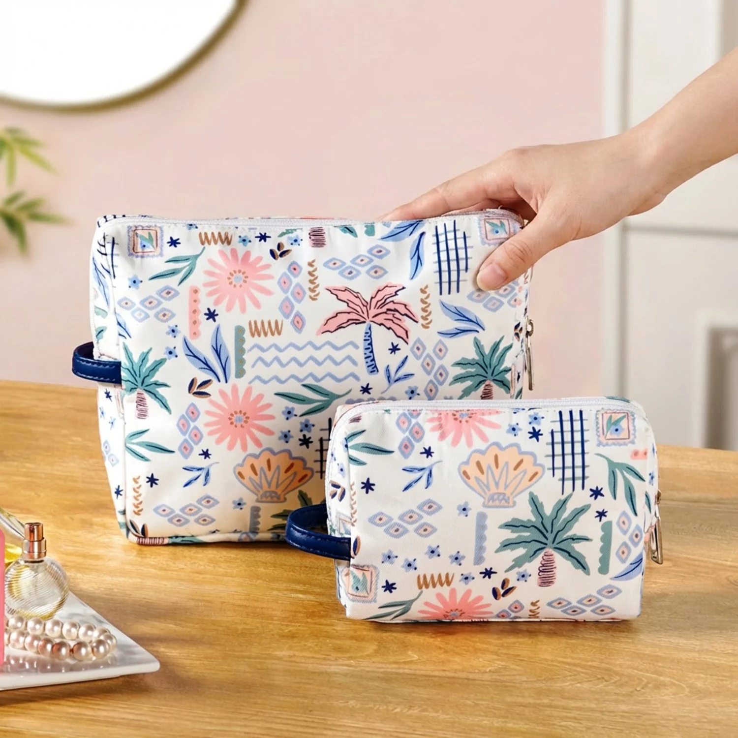 Tropical Travel Toiletry Kit Bag Set Of 2 - Image 2