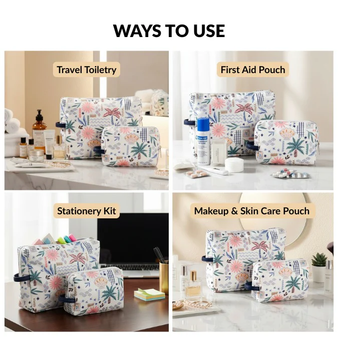 Tropical Travel Toiletry Kit Bag Set Of 2 - Image 7