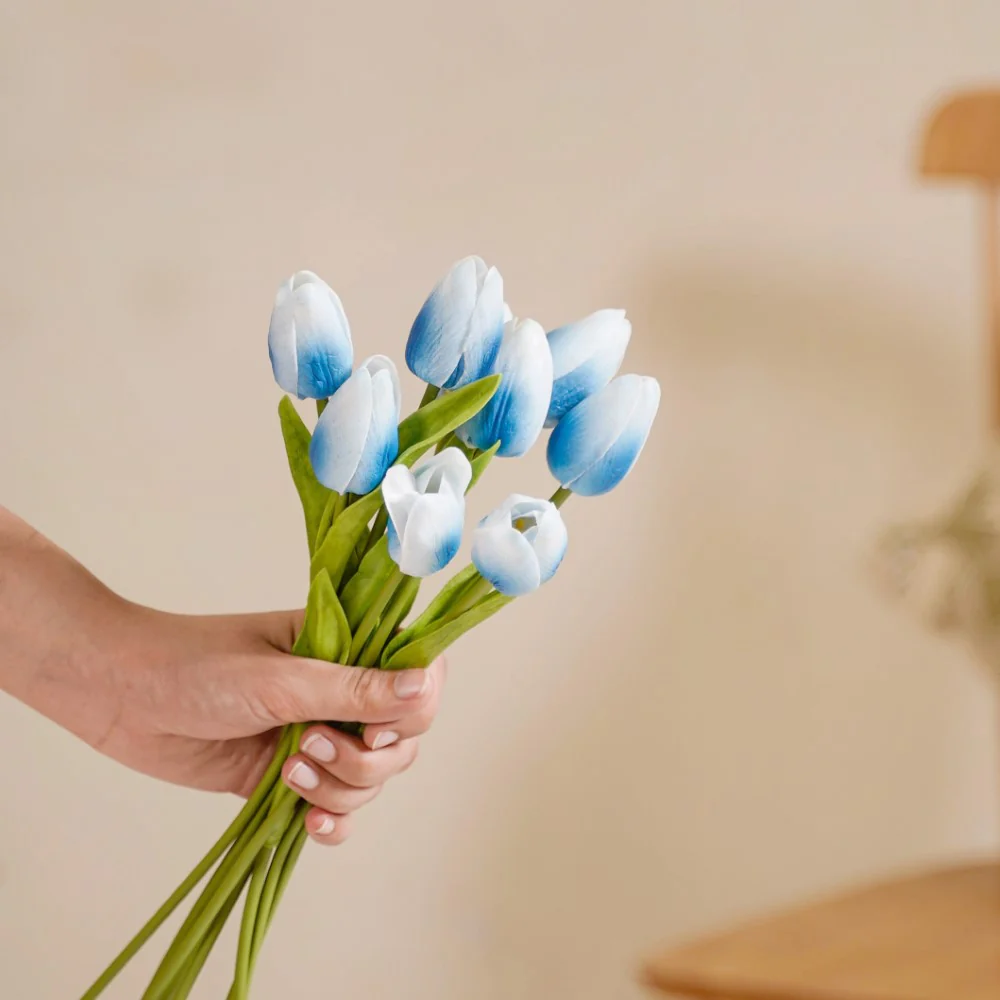 Tulip Flower Blue Set Of 9 - Image 2