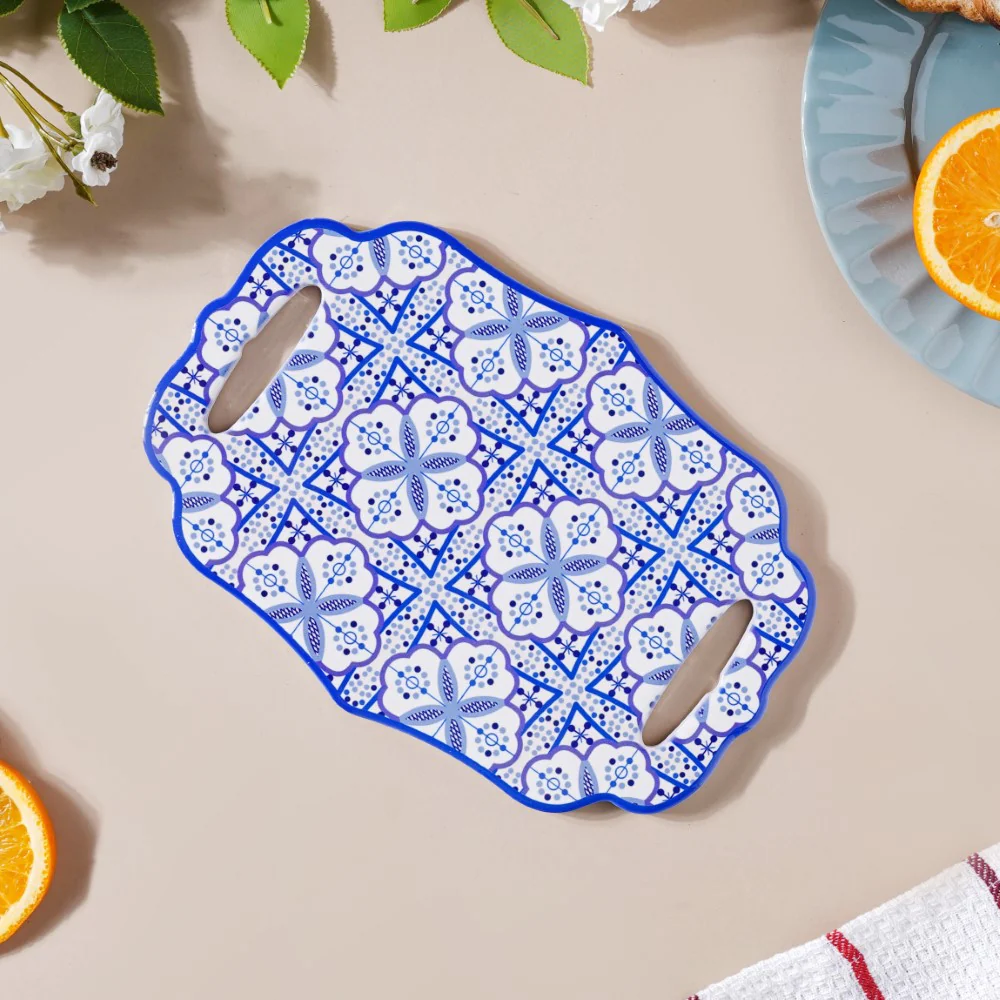 Turkish Ceramic Trivet Blue And White 8 Inch - Image 3