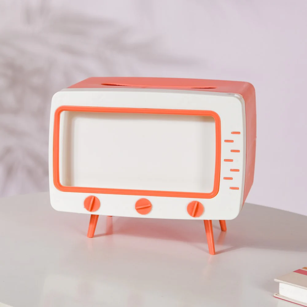 TV Tissue Box With Stand Pink - Image 7