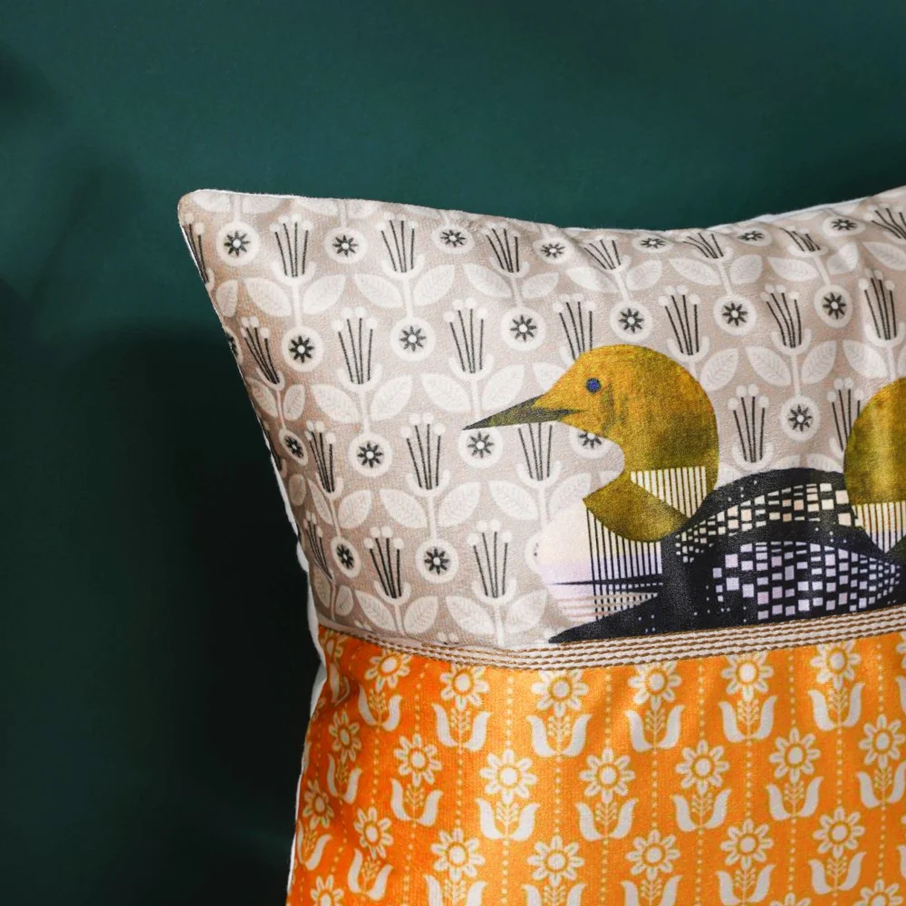 Twin Ducks Velvet Cushion Cover 16 inch - Image 2