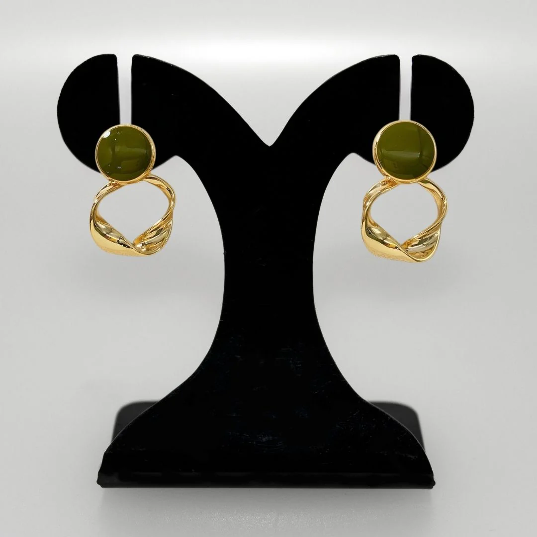 Twisted Grace Earrings Green - Image 6