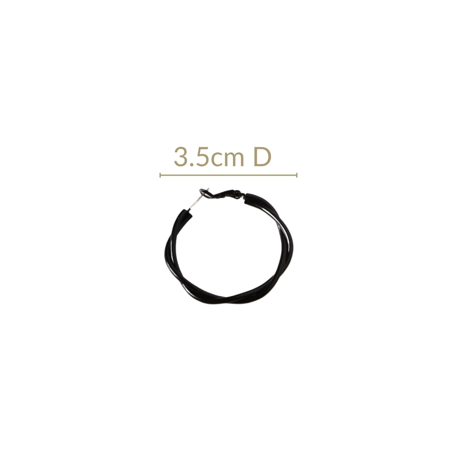 Twisted Multi Layered Black Hoop Earrings - Image 4