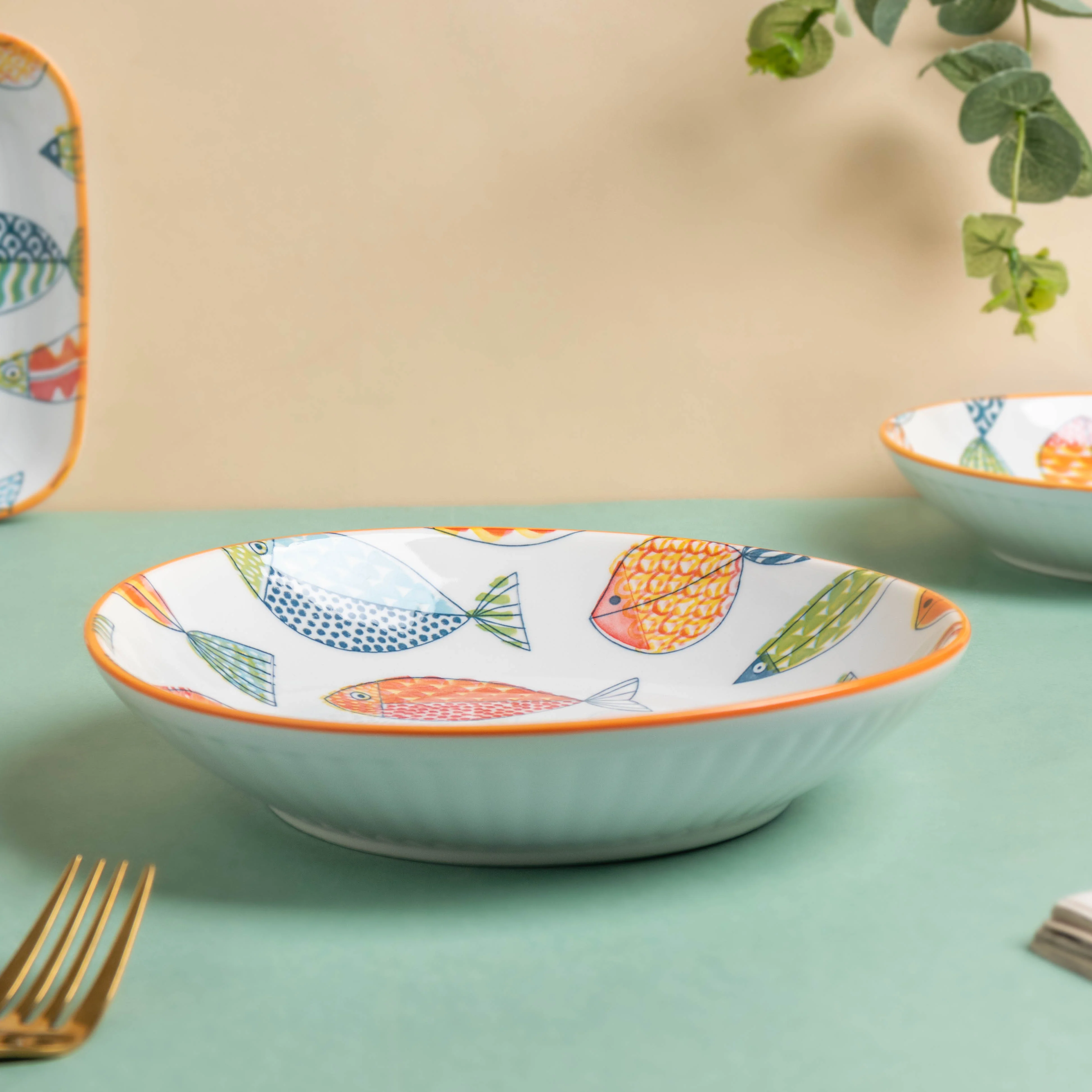 Ukiyo Ceramic Snack Plate 8 inch - Image 4