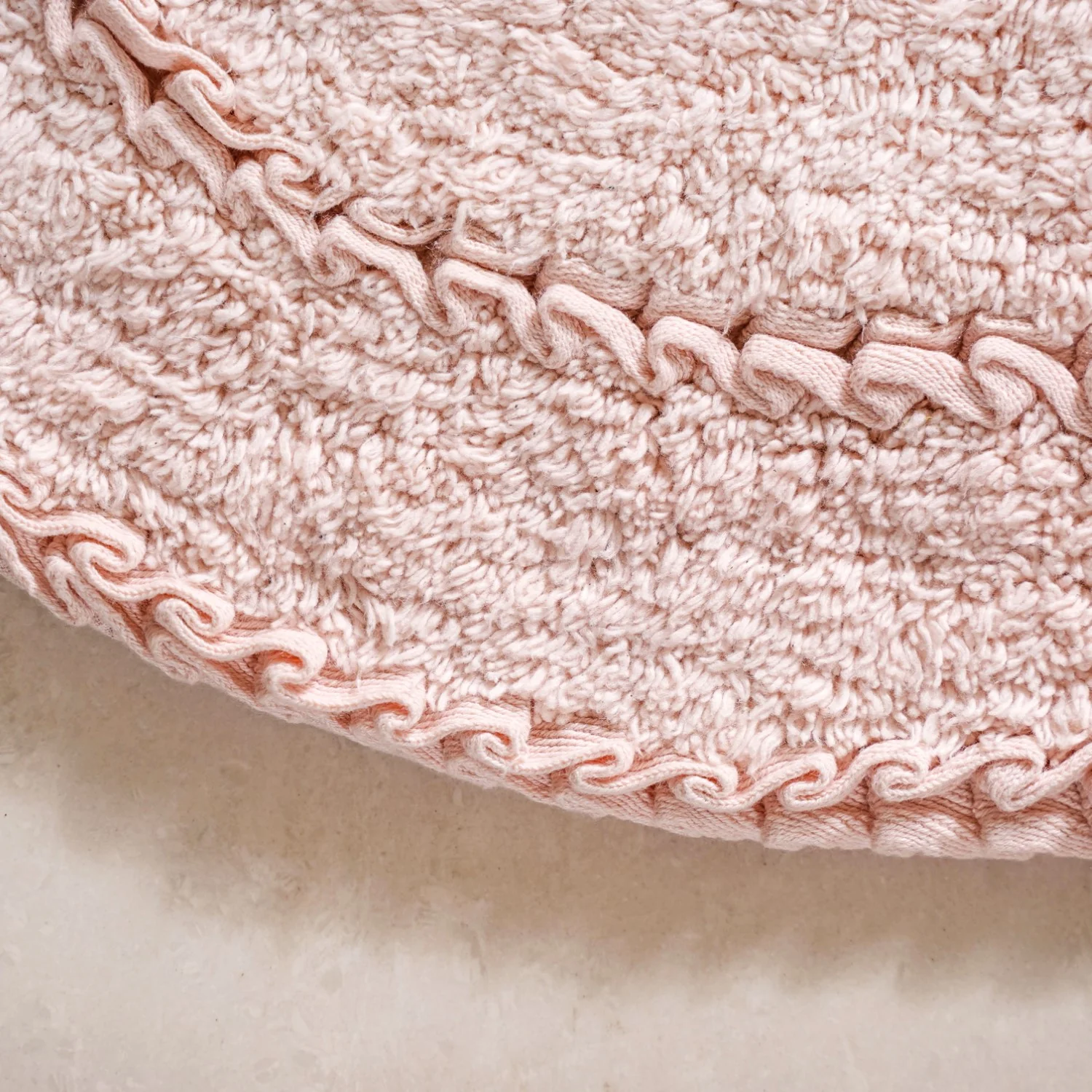 Ultra Soft Cotton Door Mat Baby Pink Set Of 2 24x16 Inch - Image 3