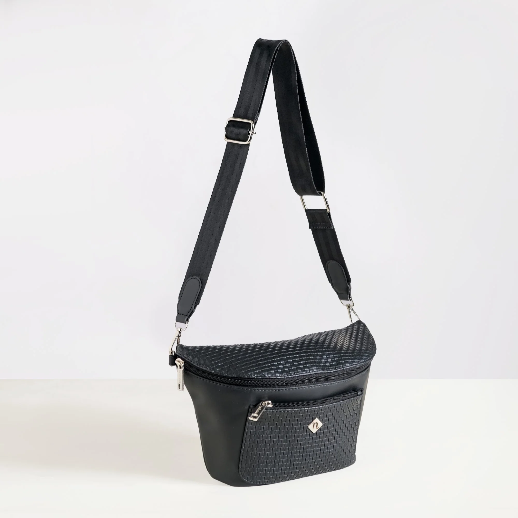 Unisex Black Crossbody Bag - Image 13