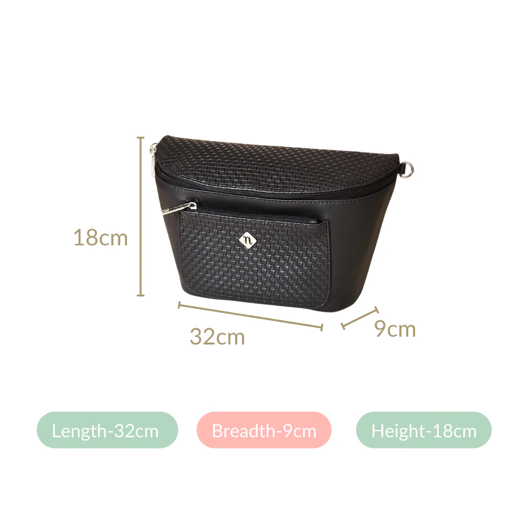 Unisex Black Crossbody Bag - Image 5