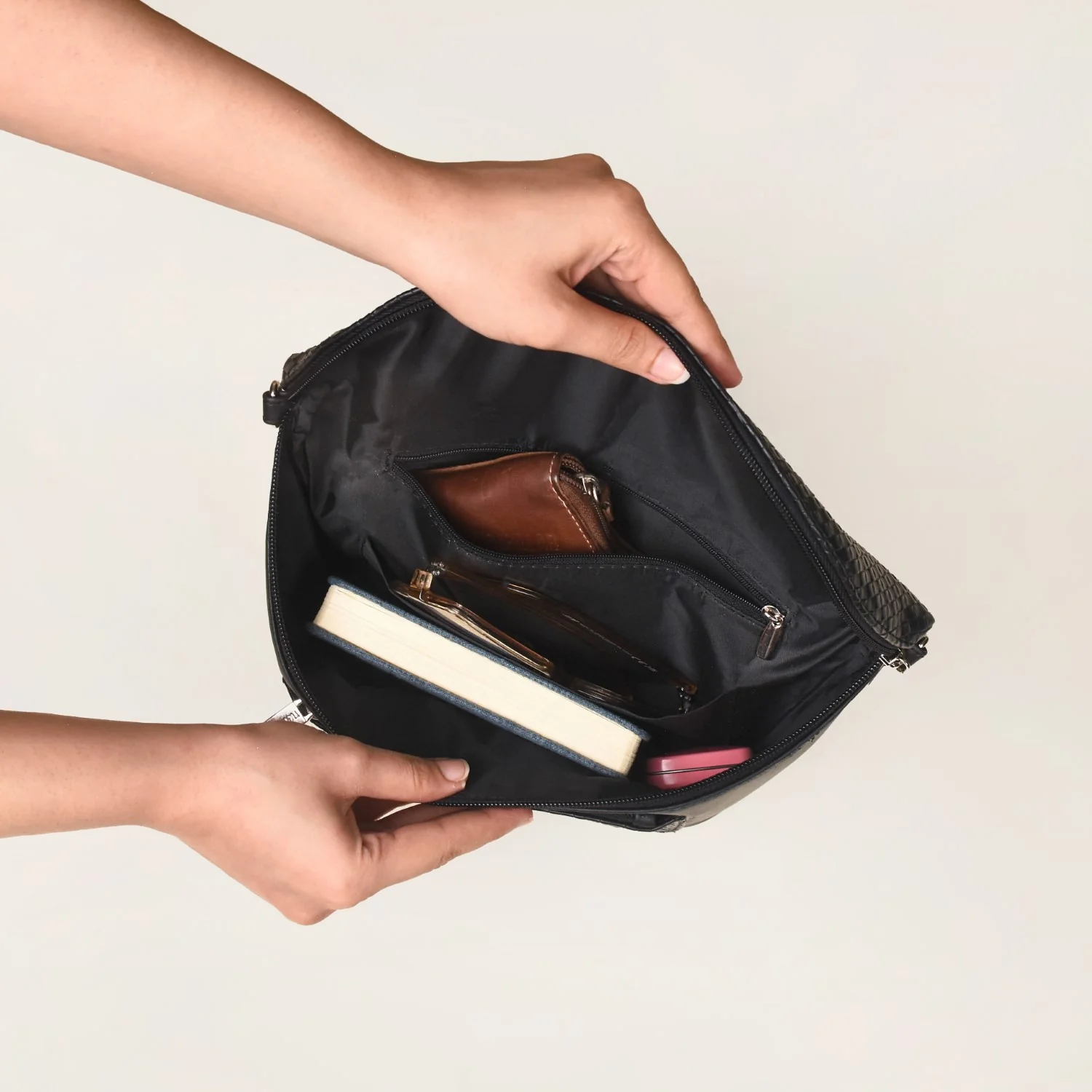 Unisex Black Crossbody Bag - Image 6