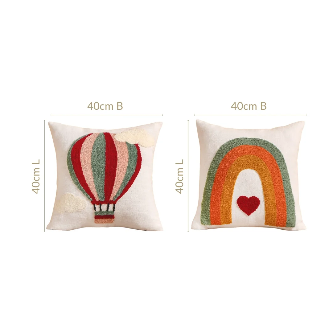 Up In The Air Embroidered Cushion Cover Set Of 2 40x40cm - Image 3