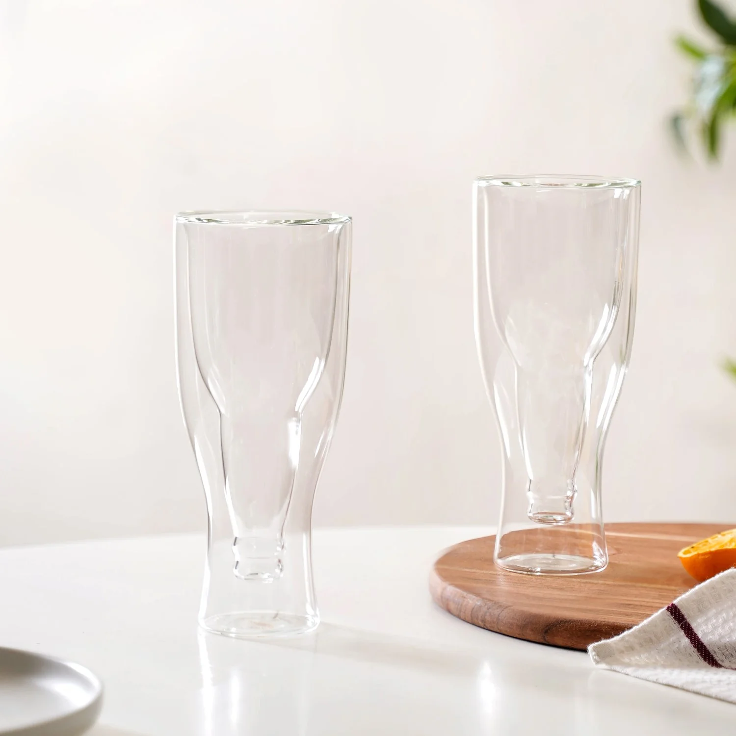 Upside Down Double Wall Beer Glass Set Of 2 375ml - Image 3