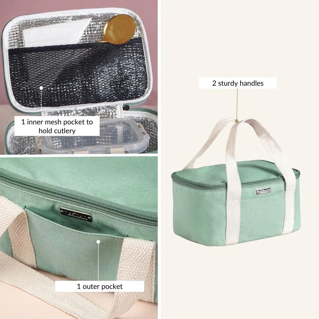 Urban Daily Insulated Daily Lunch Bag In Green - Image 5