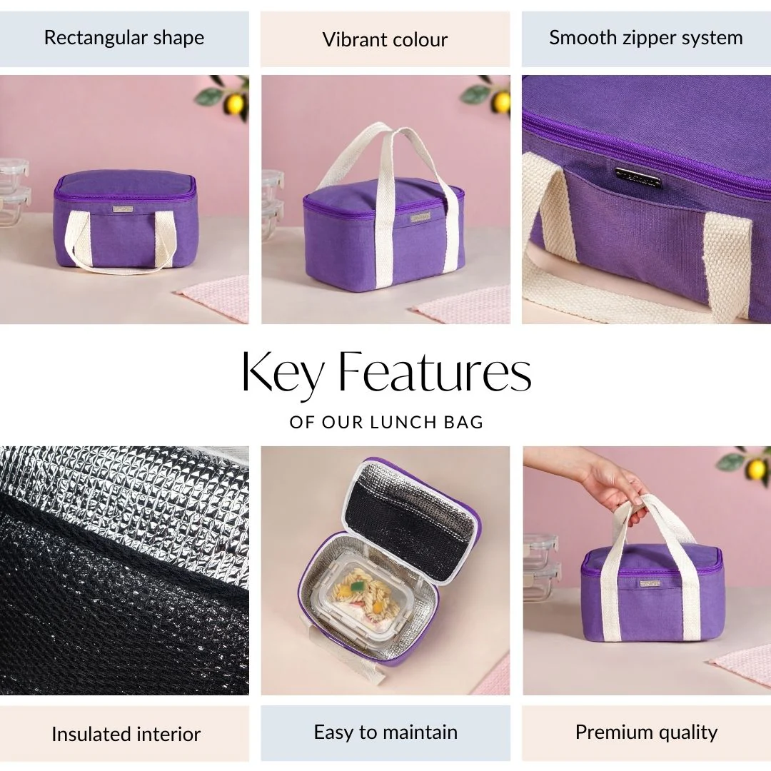 Urban Daily Insulated Everyday Lunch Bag In Purple - Image 5