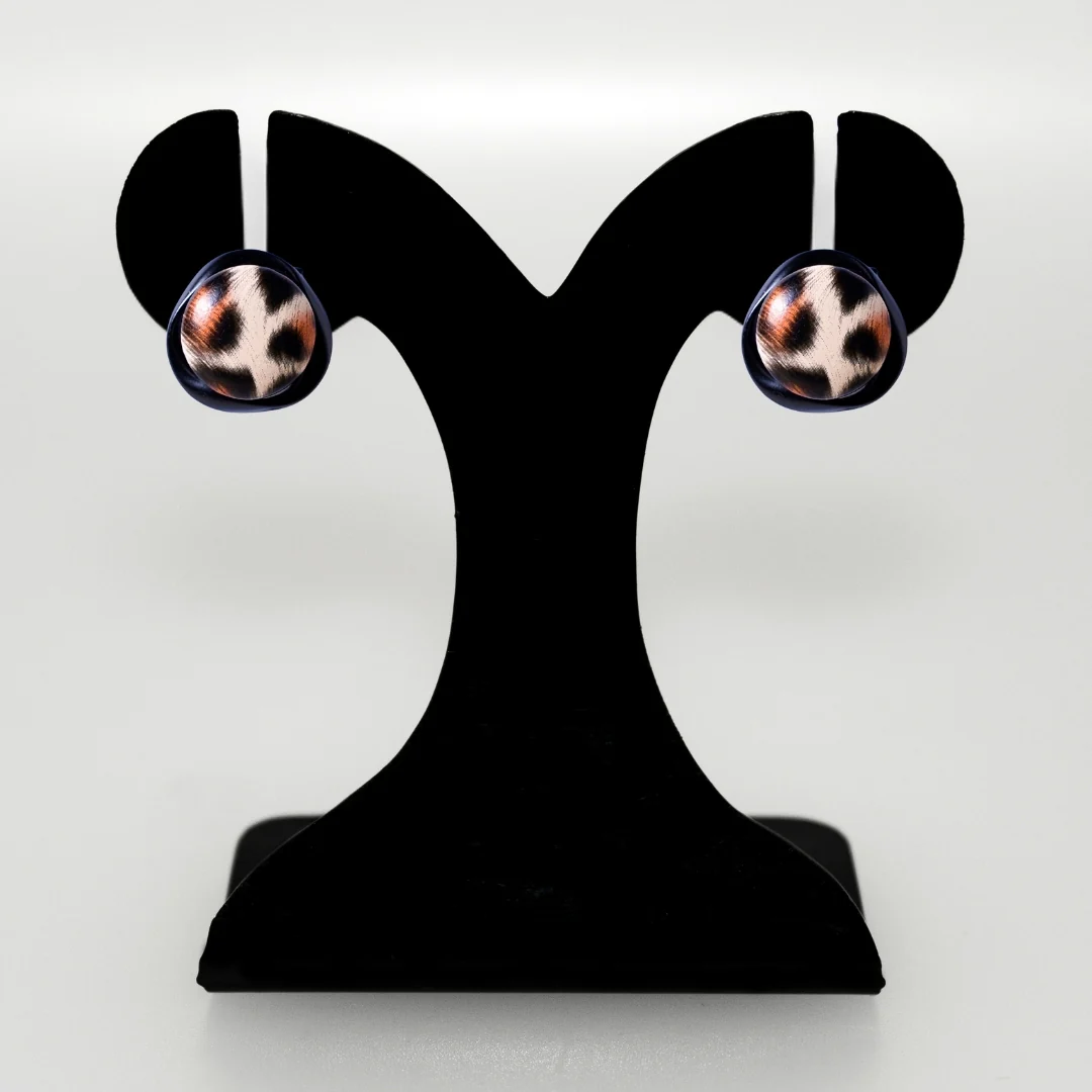 Urban Jungle Leopard Print Stud Earrings - Image 6