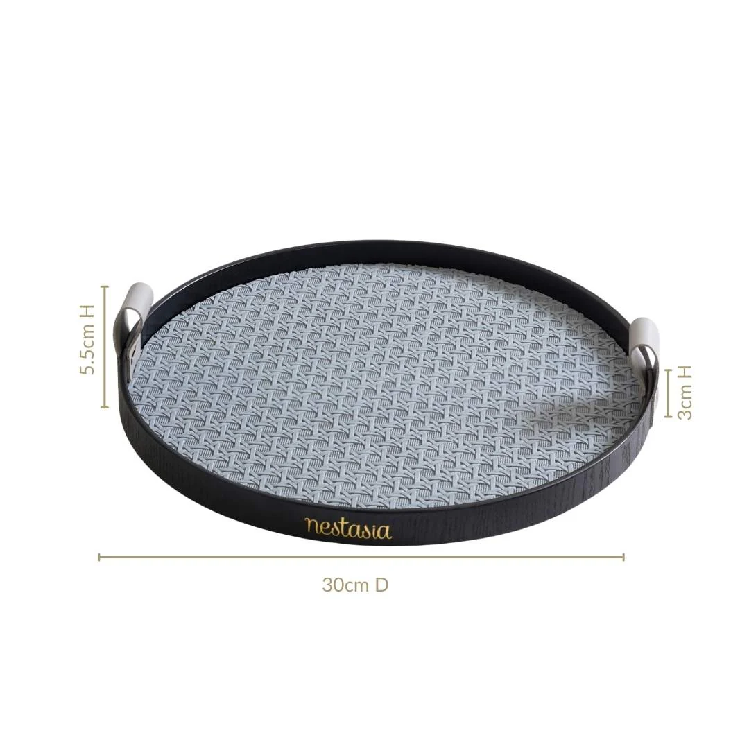 Urban Weave Multipurpose Round Tray Grey - Image 5