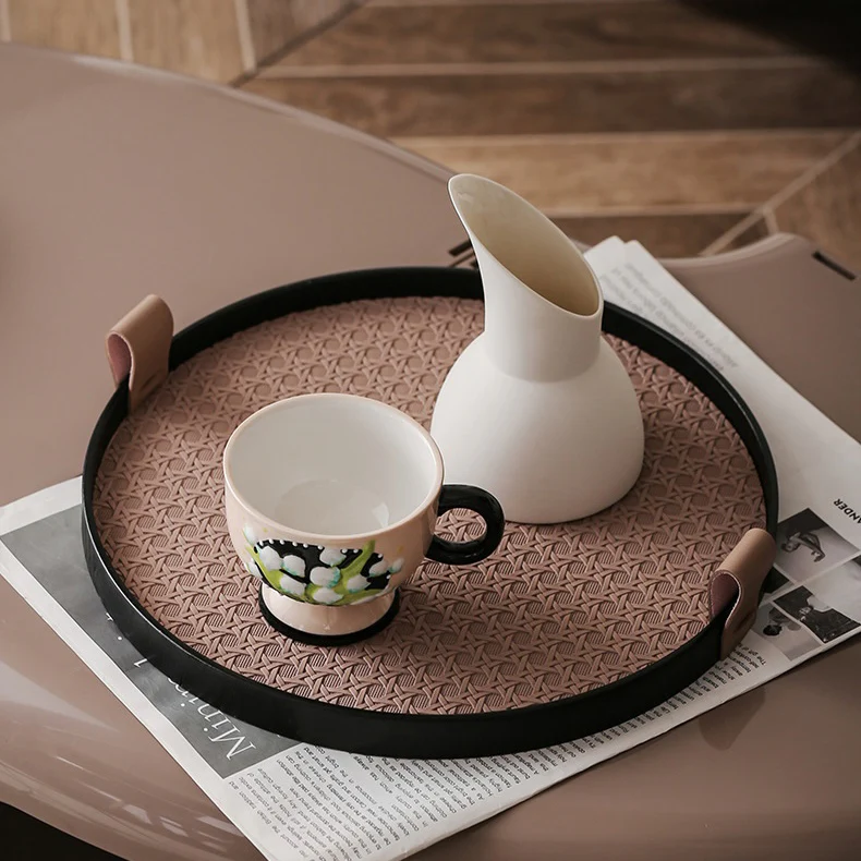Urban Weave Multipurpose Round Tray Taupe - Image 10
