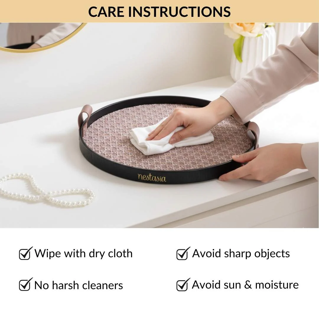 Urban Weave Multipurpose Round Tray Taupe - Image 6