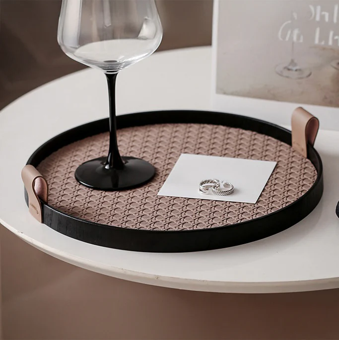 Urban Weave Multipurpose Round Tray Taupe - Image 7