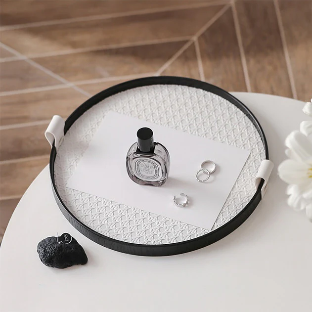 Urban Weave Multipurpose Round Tray White - Image 3