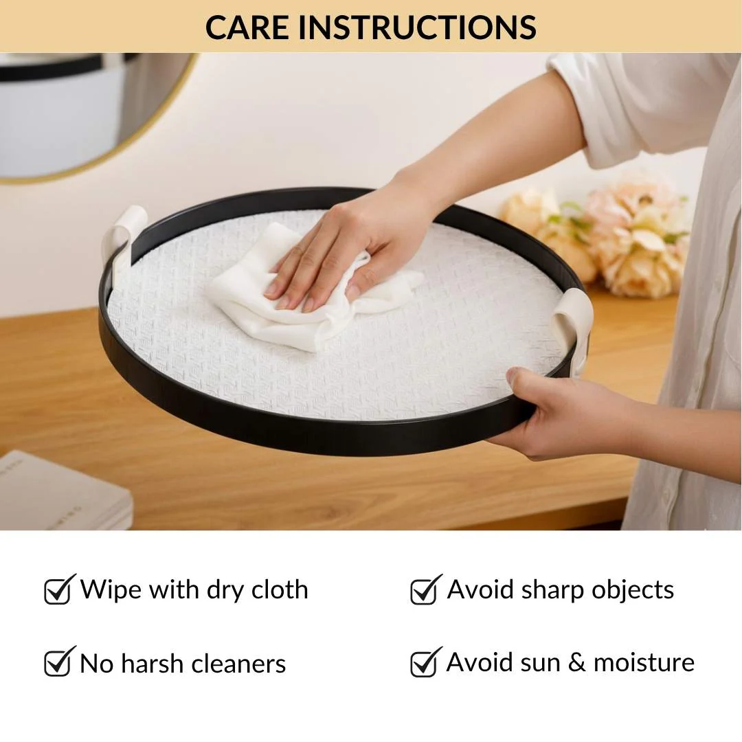 Urban Weave Multipurpose Round Tray White - Image 8