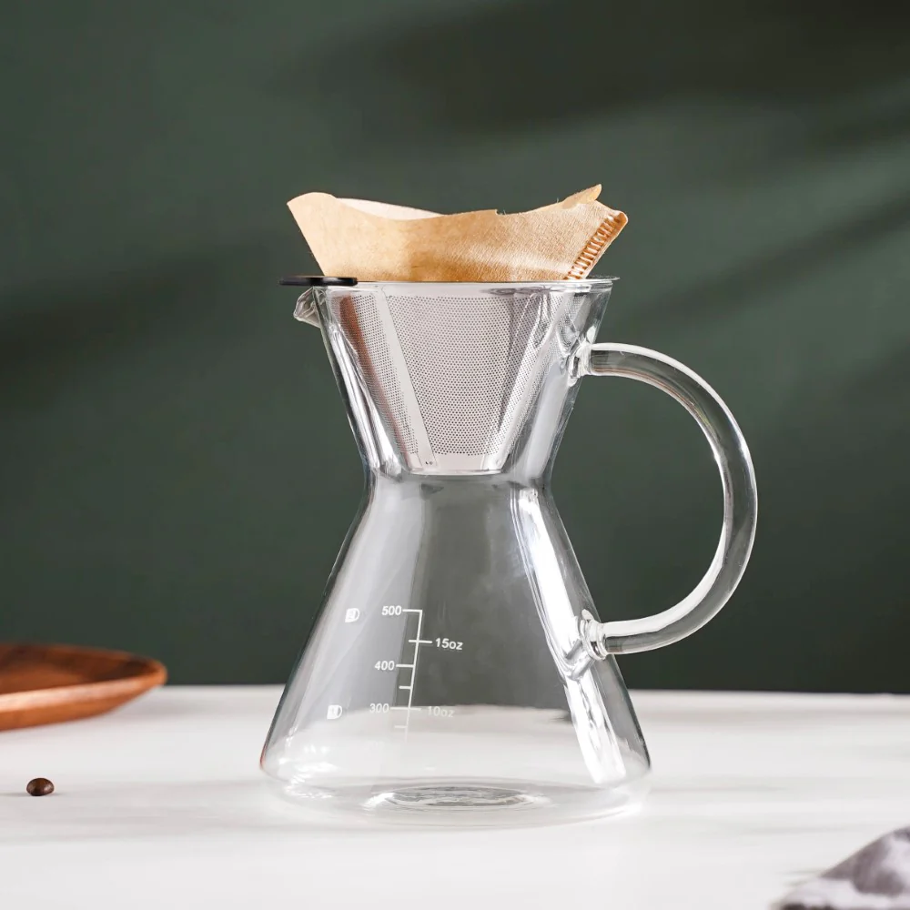 V60 Stainless Steel Coffee Filter With Pot 650ml - Image 8