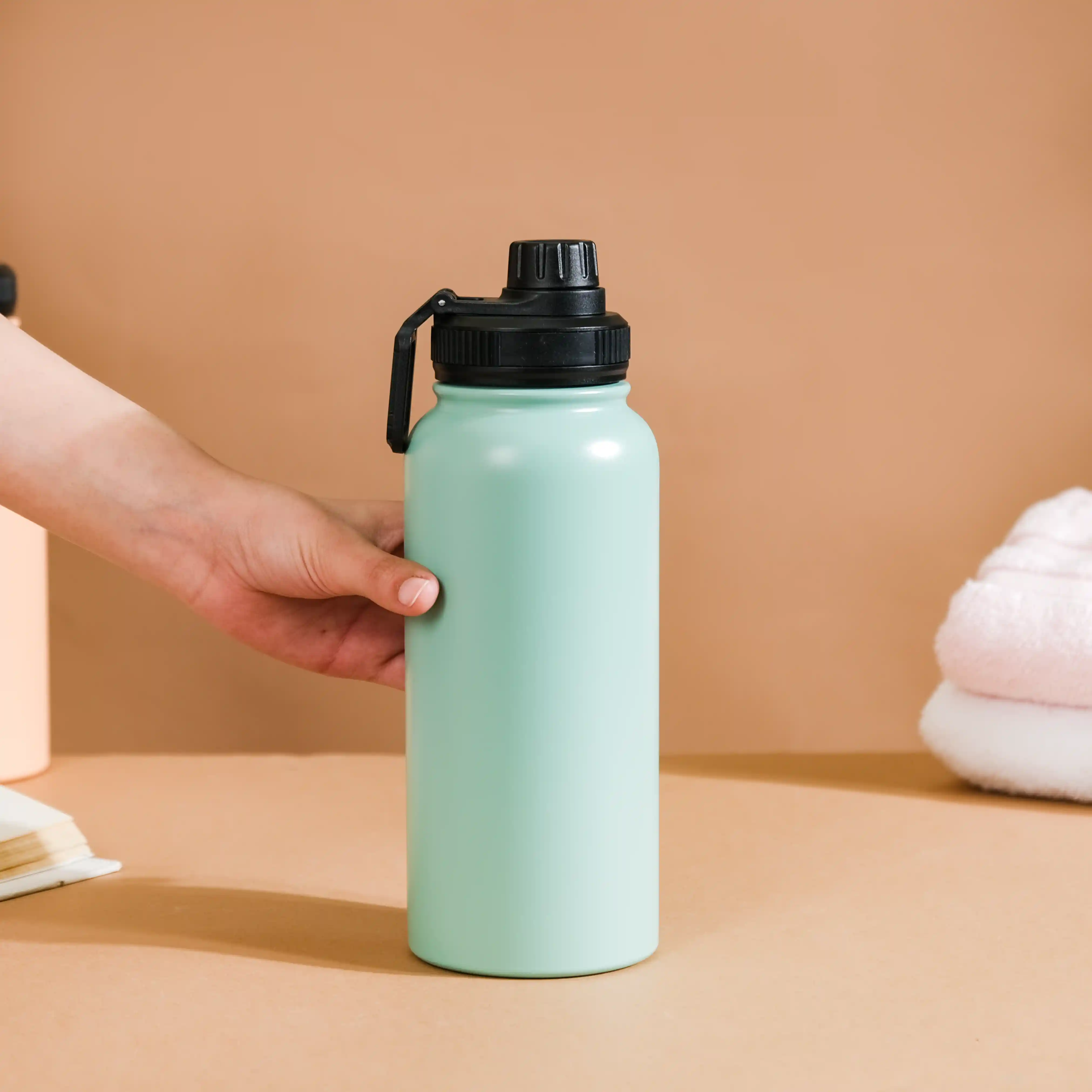 Vacuum Insulated Stainless Steel Water Bottle 1L Mint - Image 16