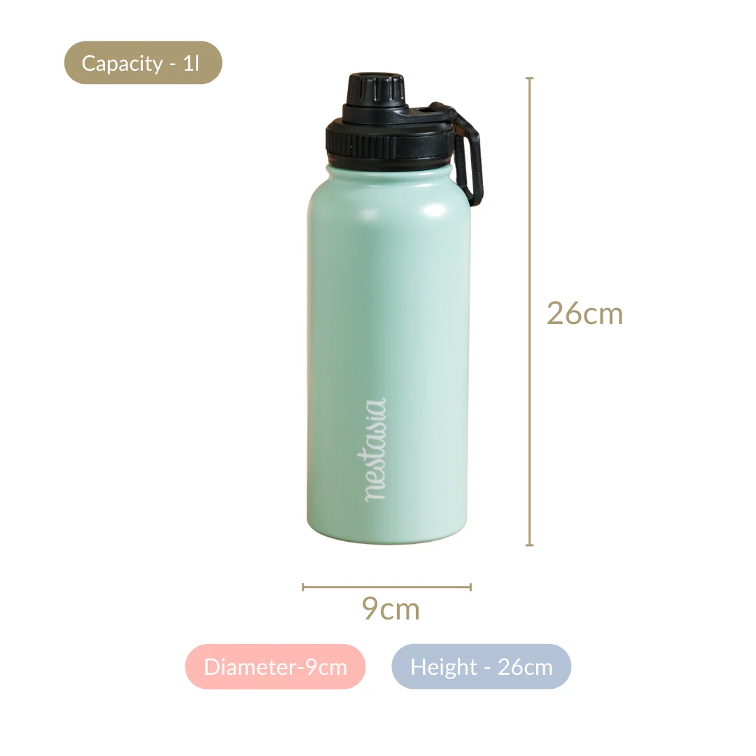 Vacuum Insulated Stainless Steel Water Bottle 1L Mint - Image 9