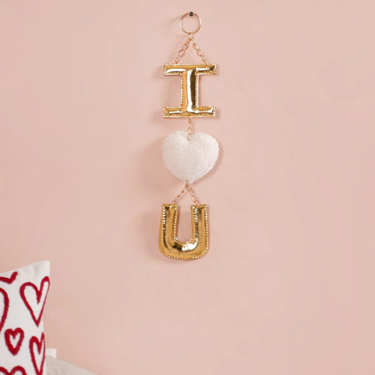 Valentine Wall Hanging I Heart You White Set Of 2 14 Inch - Image 7